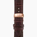 Buy Shop Tissot Tradition Powermatic 80 Open Heart Silver Dial Brown Leather Strap Watch For Men - T063.907.36.038.00 USA Online