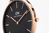 Buy Shop Daniel Wellington Classic York Black Dial Brown Leather Strap Watch For Women - DW00100140 USA Online