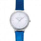 Buy Shop Michael Kors Cinthia Mother of Pearl Dial Blue Leather Strap Watch for Women - MK2661 USA Online