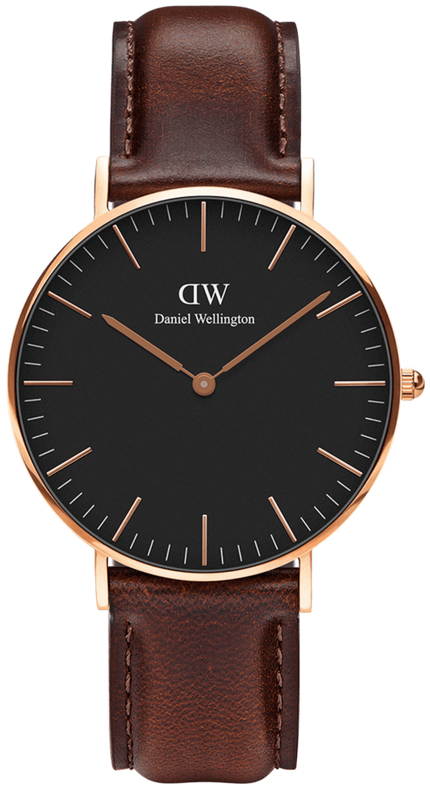 Buy Shop Daniel Wellington Petite St Mawes Black Dial Brown Leather Strap Watch For Women - DW00100169 USA Online