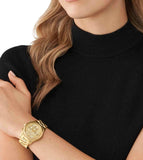 Buy Shop Michael Kors Runway Chronograph Gold Dial Gold Steel Strap Watch For Women - MK7323 USA Online