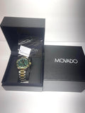 Movado Series 800 Chronograph Green Dial Two Tone Steel Strap Watch For Men - 2600148