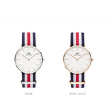 Buy Shop Daniel Wellington Classic Canterbury White Dial Two Tone NATO Strap Watch For Women - DW00100030 USA Online