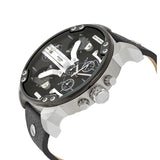 Buy Shop Diesel Mr Daddy Chronograph Black Dial Black Leather Strap Watch For Men - DZ7313 USA Online