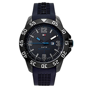 Buy Shop Tommy Hilfiger Sport Multifunction Black Dial Black Rubber Strap Watch for Men - 1790983 USA Online