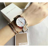 Buy Shop Michael Kors Runway Chronograph Blue Dial Two Tone Steel Strap Watch For Women - MK6166 USA Online