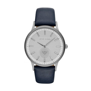 Buy Shop Emporio Armani Renato White DIal Blue Leather Strap Watch For Men - AR11119 USA Online