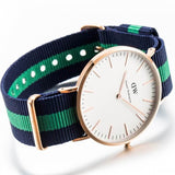 Buy Shop Daniel Wellington Classic Warwick White Dial Two Tone Nylon Strap Watch for Men - DW00100005 USA Online