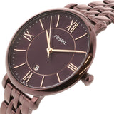 Buy Shop Fossil Jacqueline Brown Dial Brown Steel Strap Watch for Women - ES4100 USA Online