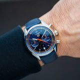Buy Shop Tag Heuer Carrera Chronograph Blue Dial Blue Leather Strap Watch for Men - CBN201D.FC6543 USA Online