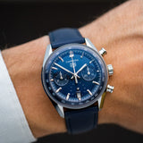 Buy Shop Tag Heuer Carrera Chronograph Blue Dial Blue Leather Strap Watch for Men - CBS2212.FC6535 USA Online