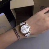 Buy Shop Burberry The City White Dial White Leather Strap Watch for Women - BU9110 USA Online