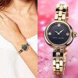 Buy Shop Marc Jacobs Courtney Mother of Pearl Black Dial Gold Steel Strap Watch for Women - MJ3460 USA Online