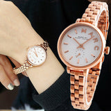 Buy Shop Marc Jacobs Sally White Dial Rose Gold Steel Strap Watch for Women - MBM8643 USA Online