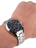 Buy Shop Hugo Boss Ambassador Chronograph Black Dial Silver Steel Strap Watch For Men - HB1513196 USA Online
