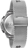 Buy Shop Tommy Hilfiger Digital Black Dial Silver Mesh Bracelet Watch For Men - 1791765 USA Online