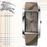 Buy Shop Burberry Nova Check Silver Dial Two Tone Leather Strap Watch For Women - BU9404 USA Online