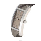Buy Shop Burberry Nova Check Silver Dial Two Tone Leather Strap Watch For Women - BU9404 USA Online