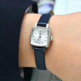 Buy Shop Tissot Lovely Square Silver Dial Blue Leather Strap Watch For Women - T058.109.16.031.00 USA Online