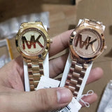 Buy Shop Michael Kors Slim Runway Gold Dial Gold Steel Strap Watch for Women - MK3477 USA Online