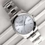 Buy Shop Tissot Gentleman Silver Dial Silver Steel Strap Watch For Men - T127.410.11.031.00 USA Online