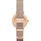 Buy Shop Emporio Armani Gianni T Bar Silver Dial Rose Gold Mesh Bracelet Watch For Women - AR1956 USA Online