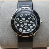 Buy Shop Marc Jacobs Amy Black Dial Black Leather Strap Watch for Women - MBM1163 USA Online