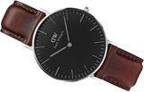 Buy Shop Daniel Wellington Classic Bristol Black Dial Brown Leather Strap Watch For Men - DW00100143 USA Online