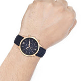 Buy Shop Fossil Neutra Chronograph Blue Dial Blue Leather Strap Watch for Men - FS5454 USA Online