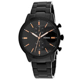 Buy Shop Fossil Townsman Chronograph Black Dial Black Steel Strap Watch for Men - FS5379 USA Online
