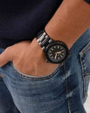 Buy Shop Guess Track Black Dial Black Steel Strap Watch for Men - GW0426G3 USA Online