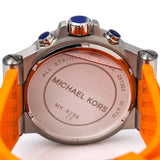 Buy Shop Michael Kors Dylan Chronograph Grey Dial Orange Rubber Strap Watch for Men - MK8296 USA Online