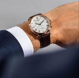 Buy Shop Tissot Carson Premium Chronograph Silver Dial Brown Leather Strap Watch For Men - T122.417.36.033.00 USA Online