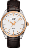 Buy Shop Tissot T Classic PR 100 Quartz White Dial Brown Leather Strap Watch for Men - T101.410.26.031.00 USA Online