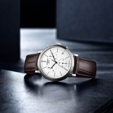 Buy Shop Tissot Carson Premium Chronograph White Dial Brown Leather Strap Watch For Men - T122.417.16.011.00 USA Online