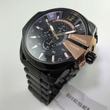 Buy Shop Diesel Mega Chief Chronograph Black Dial Black Steel Strap Watch For Men - DZ4309 USA Online