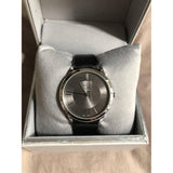 Buy Shop Calvin Klein Minimal Black Dial Black Leather Strap Watch for Men - K3M211C4 USA Online