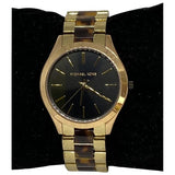 Buy Shop Michael Kors Runway Black Dial Gold Steel Strap Watch for Women - MK3478 USA Online