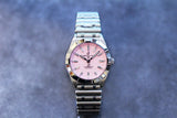 Buy Shop Breitling Chronomat 32 Diamonds Pink Dial Silver Steel Strap Watch for Women - A77310101K1A1 USA Online