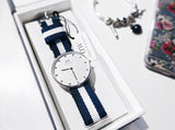 Buy Shop Daniel Wellington Classy Glasgow White Dial Two Tone Nylon Strap Watch For Women - DW00100082 USA Online
