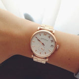 Buy Shop Marc Jacobs Baker White Dial Rose Gold Steel Strap Watch for Women - MBM3244 USA Online
