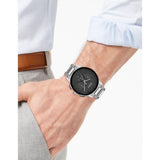Buy Shop Hugo Boss Peak Black Dial Silver Steel Strap Watch for Men - 1513762 USA Online