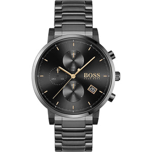 Buy Shop Hugo Boss Integrity Black Dial Black Steel Strap Watch for Men - 1513780 USA Online