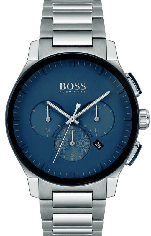 Buy Shop Hugo Boss Peak Chronograph Blue Dial Silver Steel Strap Watch for Men - 1513763 USA Online