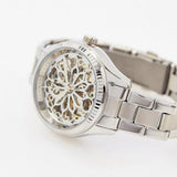 Buy Shop Fossil Rye Automatic Skeleton Silver Dial Silver Steel Strap Watch for Women - BQ3753 USA Online