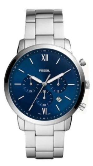 Buy Shop Fossil Neutra Chronograph Blue Dial Silver Steel Strap Watch for Men - FS5792 USA Online
