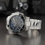 Buy Shop Maserati Competizione Chronograph Blue Dial Silver Steel Strap Watch For Men - R8873600009 USA Online
