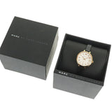 Buy Shop Marc Jacobs Sally White Dial Black Leather Strap Watch for Women - MBM1352 USA Online