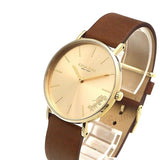 Buy Shop Coach Perry Gold Dial Brown Leather Strap Watch for Women - 14503331 USA Online