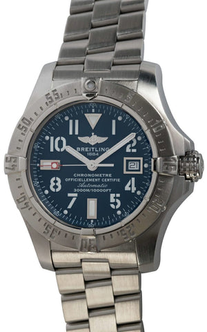 Buy Shop Breitling Aeromarine Avenger Seawolf 45mm Blue Dial Stainless Steel Mens Watch - A1733110/C756 USA Online